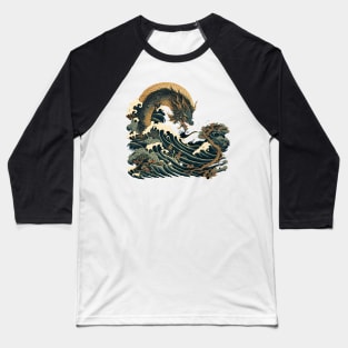 ⭐⭐⭐⭐⭐ Ukiyo-e style water dragon Baseball T-Shirt